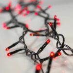 Σειρά, 100 Λαμπάκια 4mm, 230V, επέκταση έως 3, προέκταση παροχής 150cm, πράσινο καλώδιο, κόκκινο λαμπάκι ανά 5cm, ΙΡ20